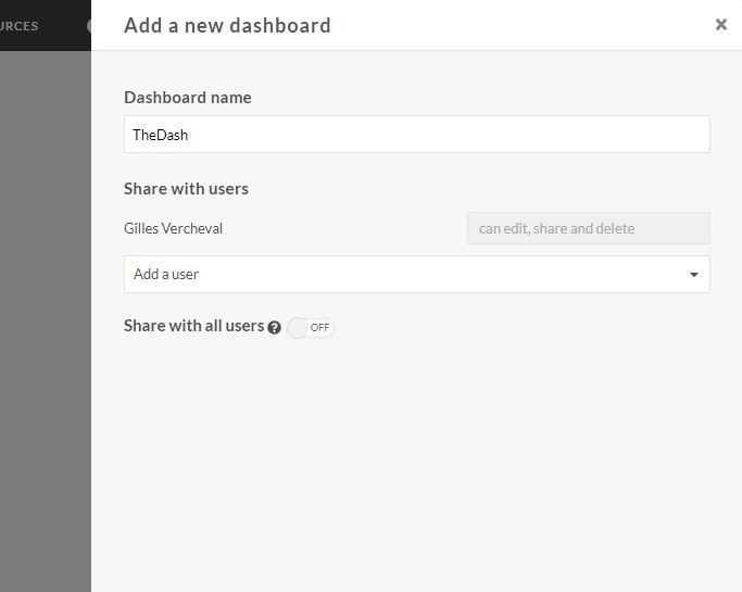 Share dashboard