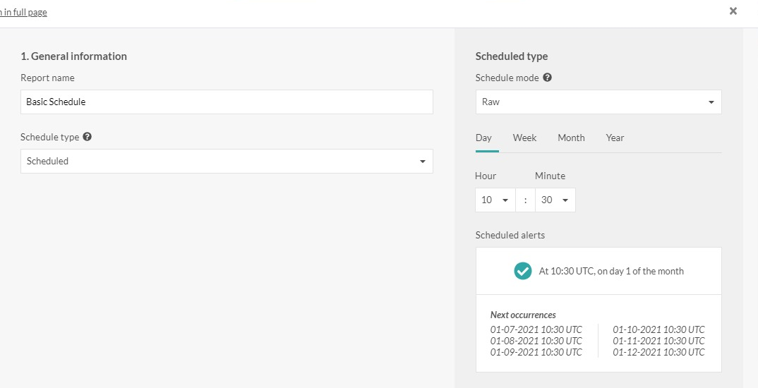 Simple schedule