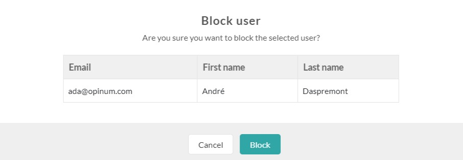 Block user