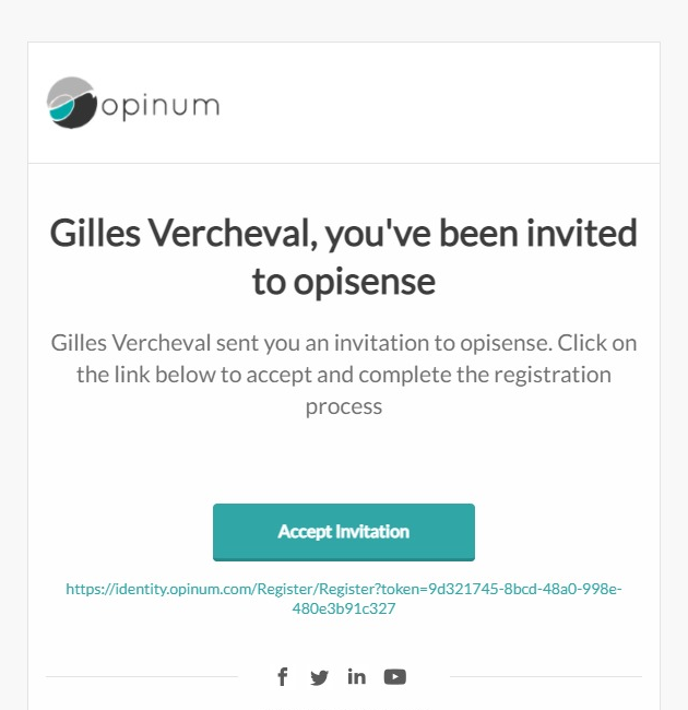 email invitation